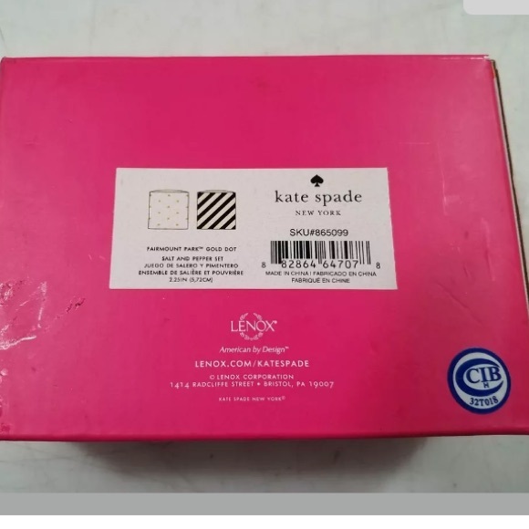 🧂NWT! KATE SPADE LENNOX SALT & PEPPER SHAKERS 🧂 - Picture 5 of 8